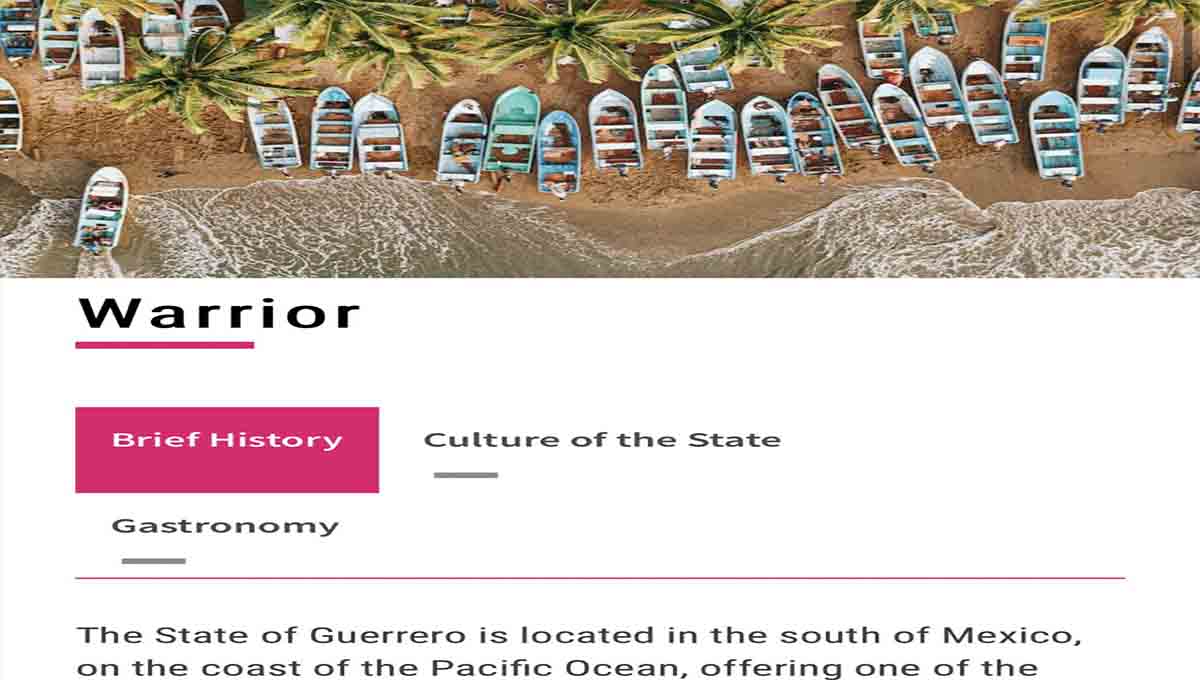el estado de warrior y el english de visit mexico