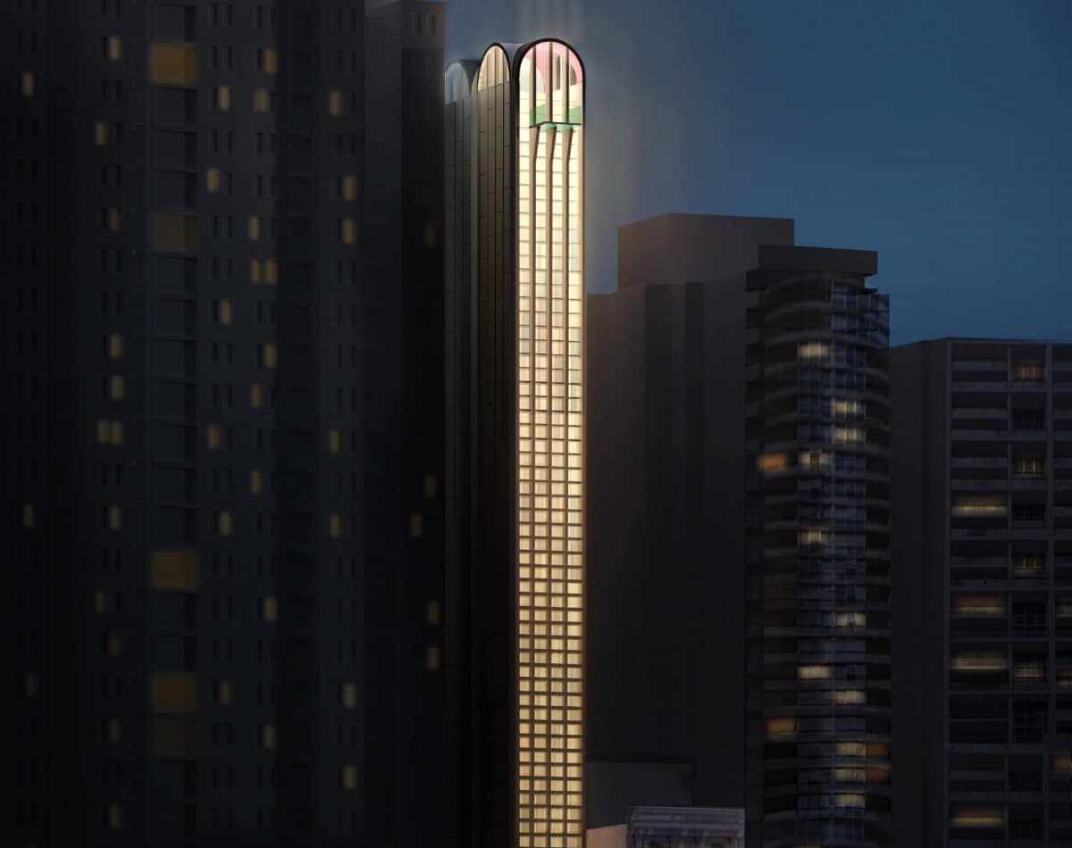 así será el pencil tower hotel, el edificio más estrecho de australia