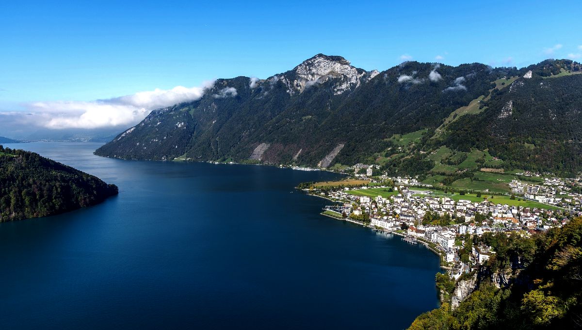 aldea prehistórica en lago lucerna en suiza