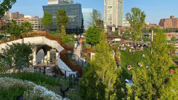 Little Island: New floating park, Manhattan, New York