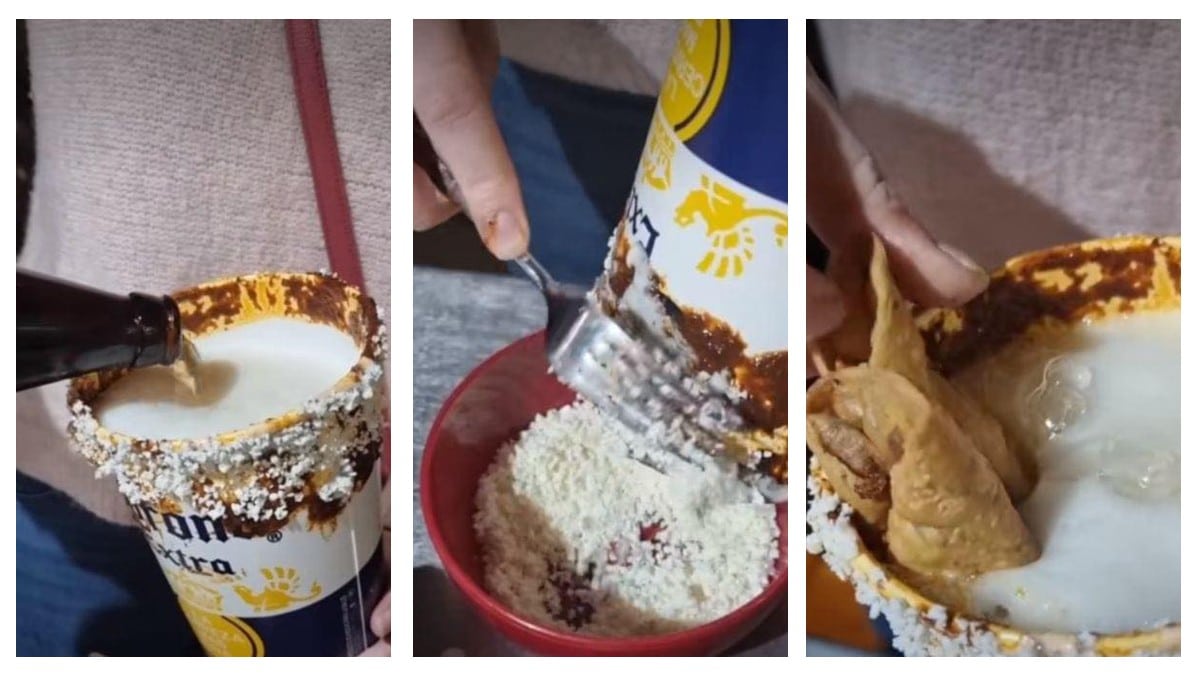 VIDEO: Crean micheladas con mole y flautas de pollo en algún lugar de la CDMX y desata polémica
