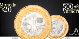 moneda conmemorativa de Veracruz