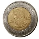 moneda 5 pesos de agustín de iturbide