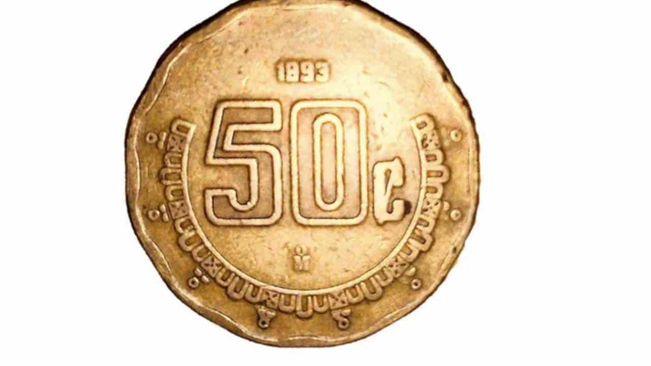 moneda de 50 centavos 9 mil pesos