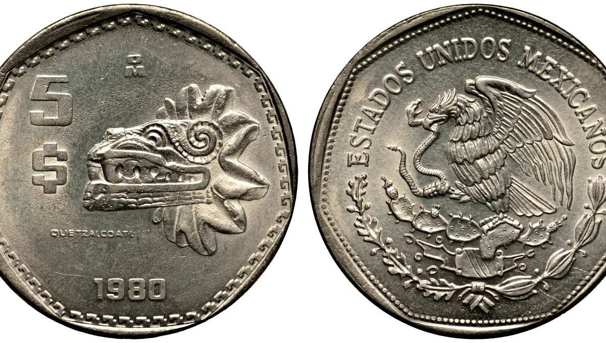 monedas antiguas de 5 pesos