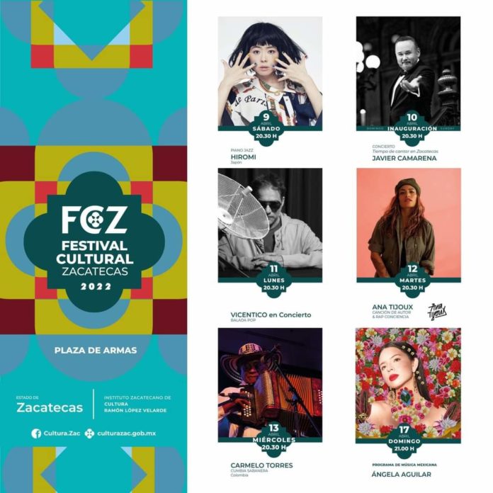 Festival Cultural Zacatecas 2022 contará con Ángela Aguilar y más