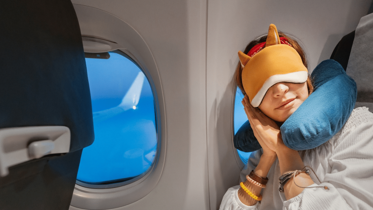 almohada para viajar en avión