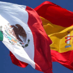 Banderas de México y España