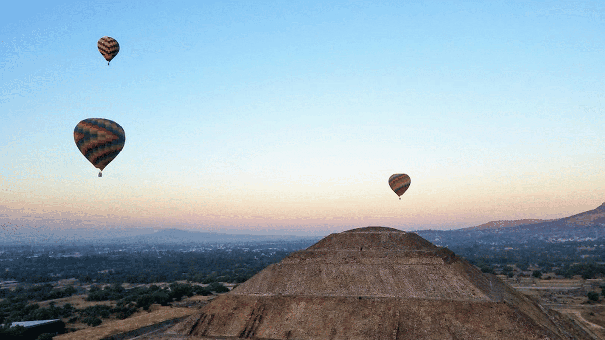 globo aerostático en teotihuacán 
