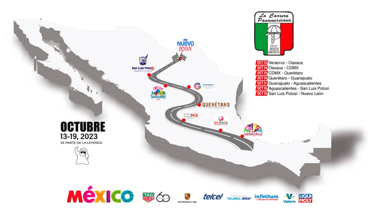 Mapa de la Carrera Panamericana 2023