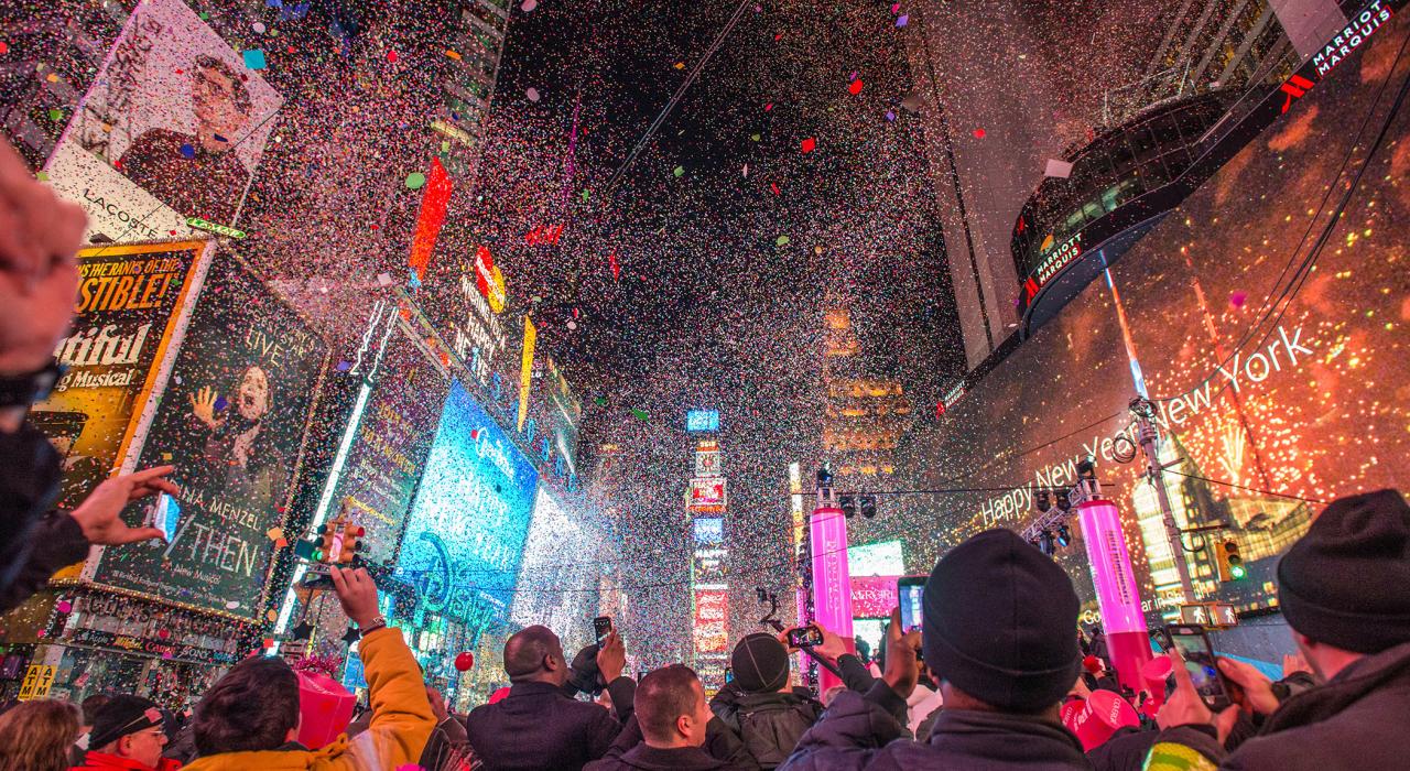 mejores ciudades para festejar el año nuevo. times square, año nuevo