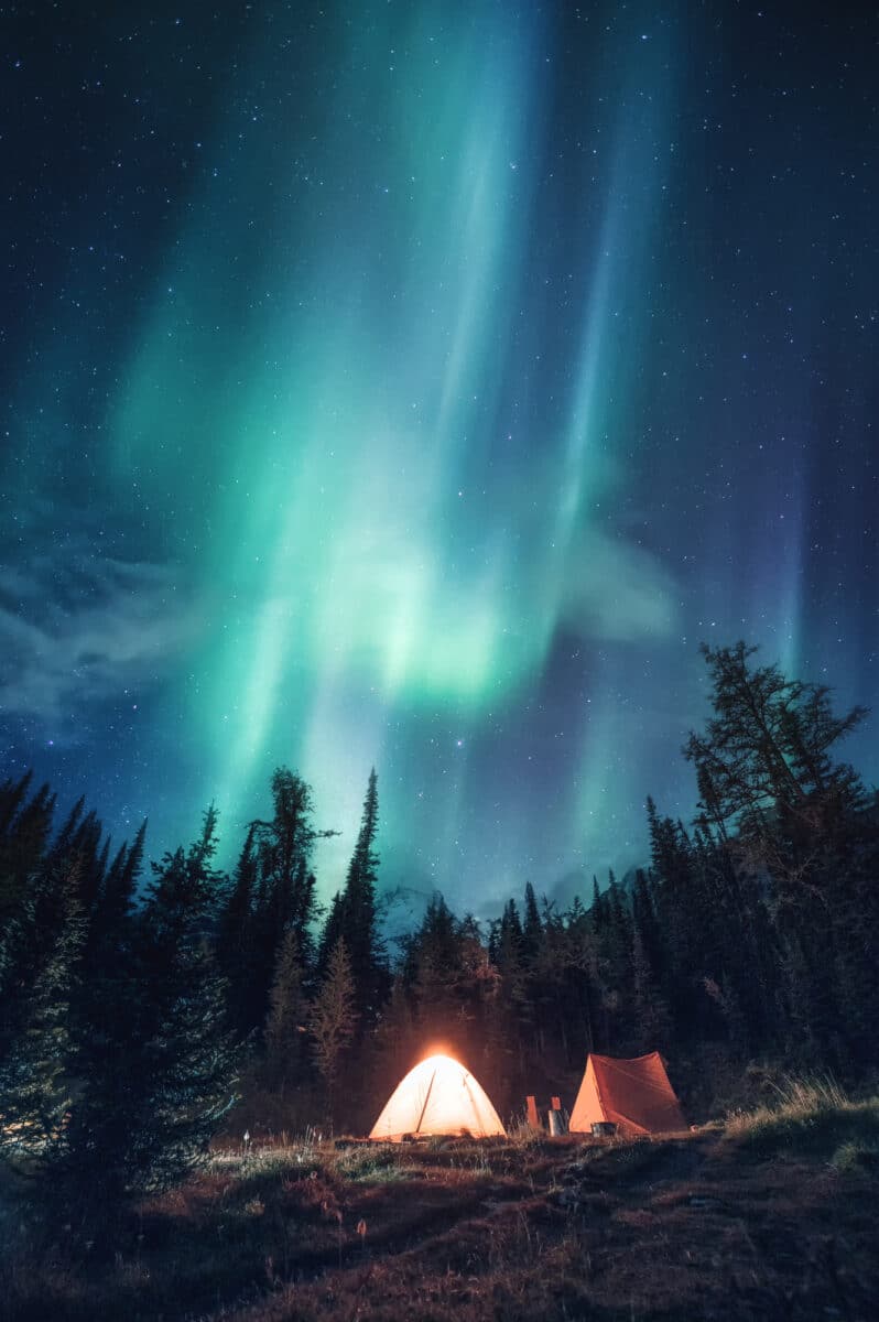 Auroras boreales en Canadá