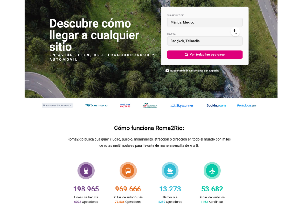 apps para planear viaje verano 2025: Rome2Rio