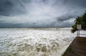 Ciclón tropical durante las vacaciones