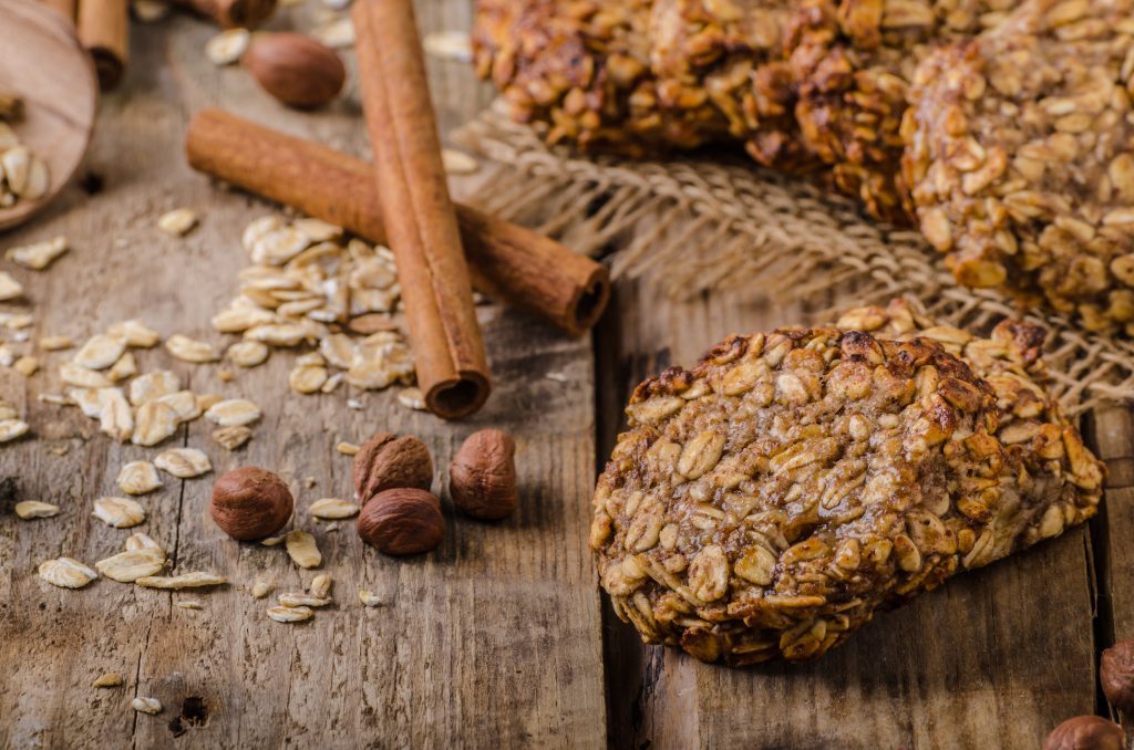 Snacks de avena horneada