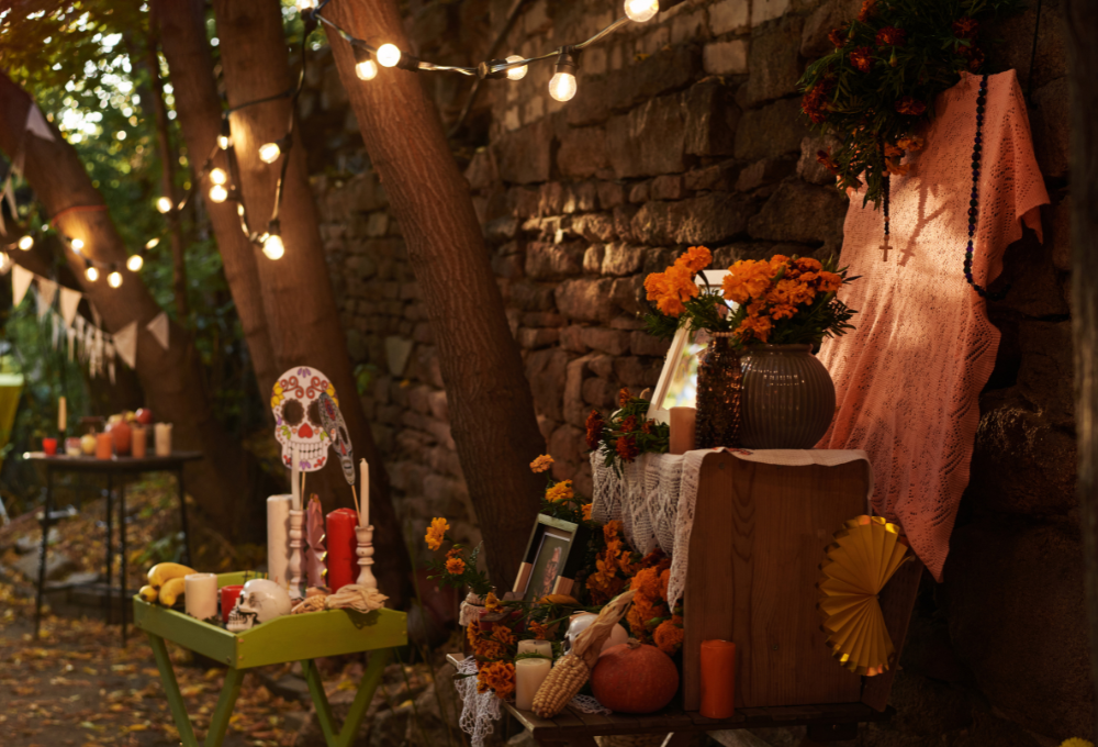 Significado de los escalones en los altares de muertos. Ofrenda