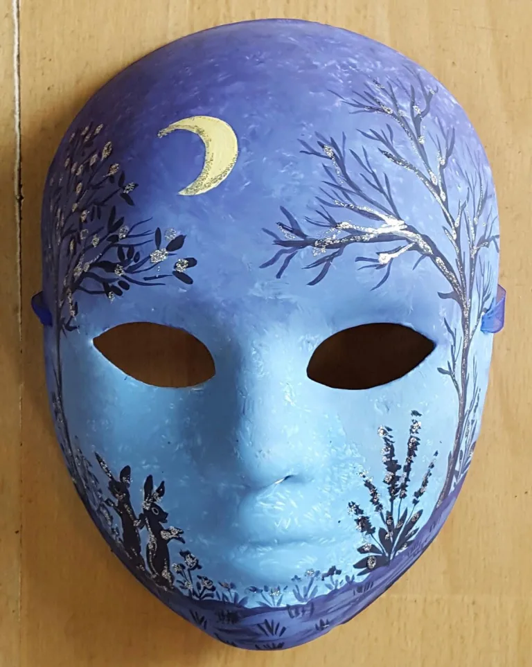 Máscara de yeso para halloween