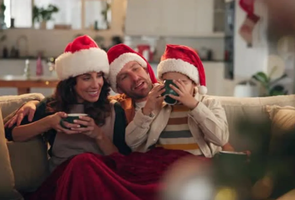 Ponche navideño en familia.