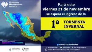 La primera tormenta invernal de 2025 llegó a México y traerá una caída notable de temperaturas, heladas, nevadas y vientos intensos. Aquí te contamos los detalles.
