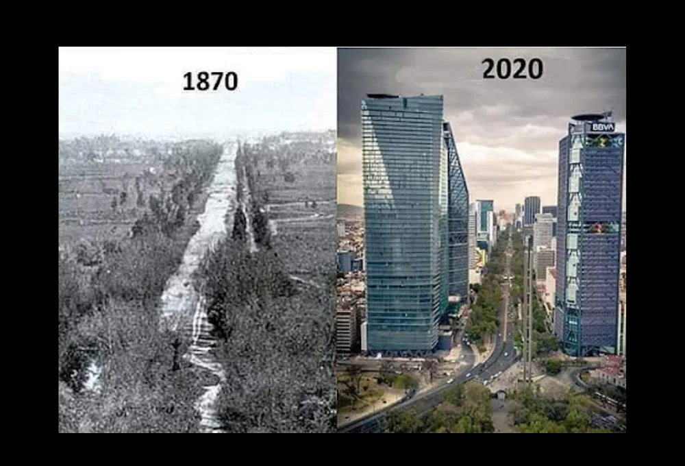 Av. Paseo de la Reforma. Antes y Después.