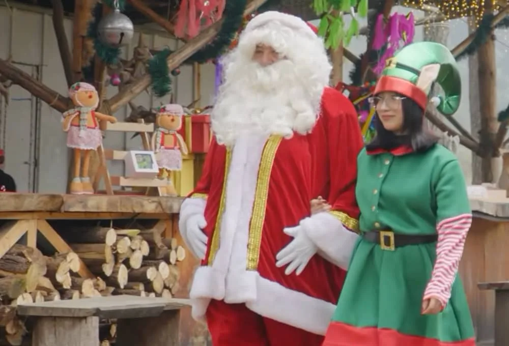 Villa navideña en el Ajusco con Santa
