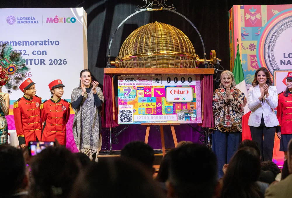 Billete Lotería Nacional celebra participación de México como país invitado en FITUR 2026 (¡Busca tu cachito!)