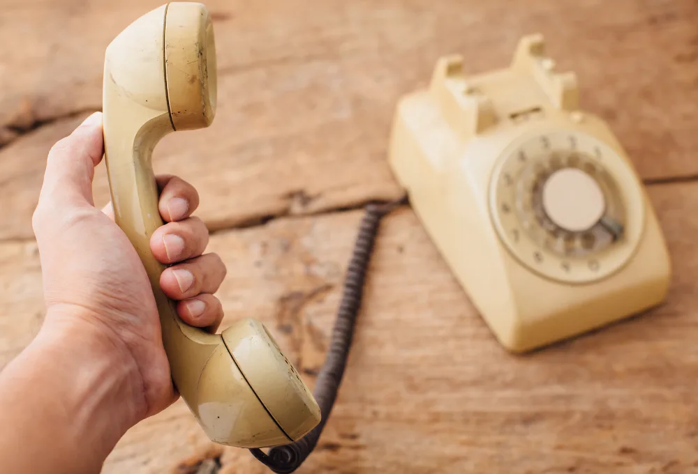 Teléfono antiguo.