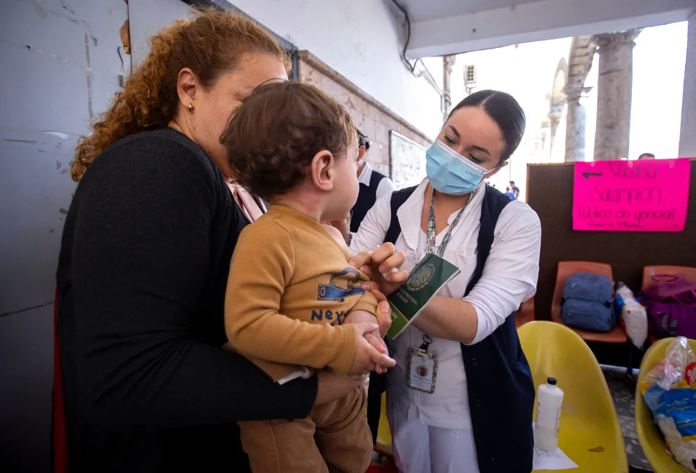 Vacuna contra el sarampión.