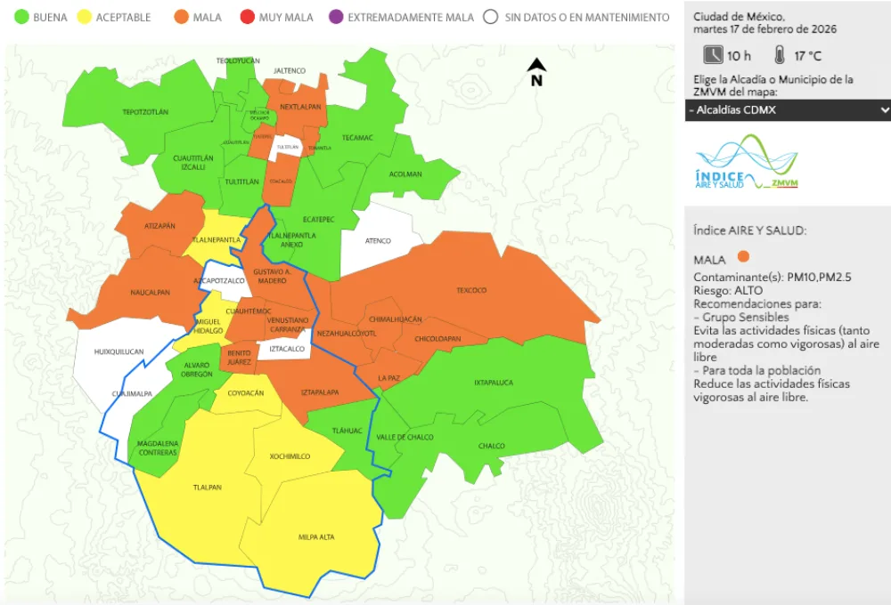 Restricciones del Doble Hoy No Circula. Mapa.