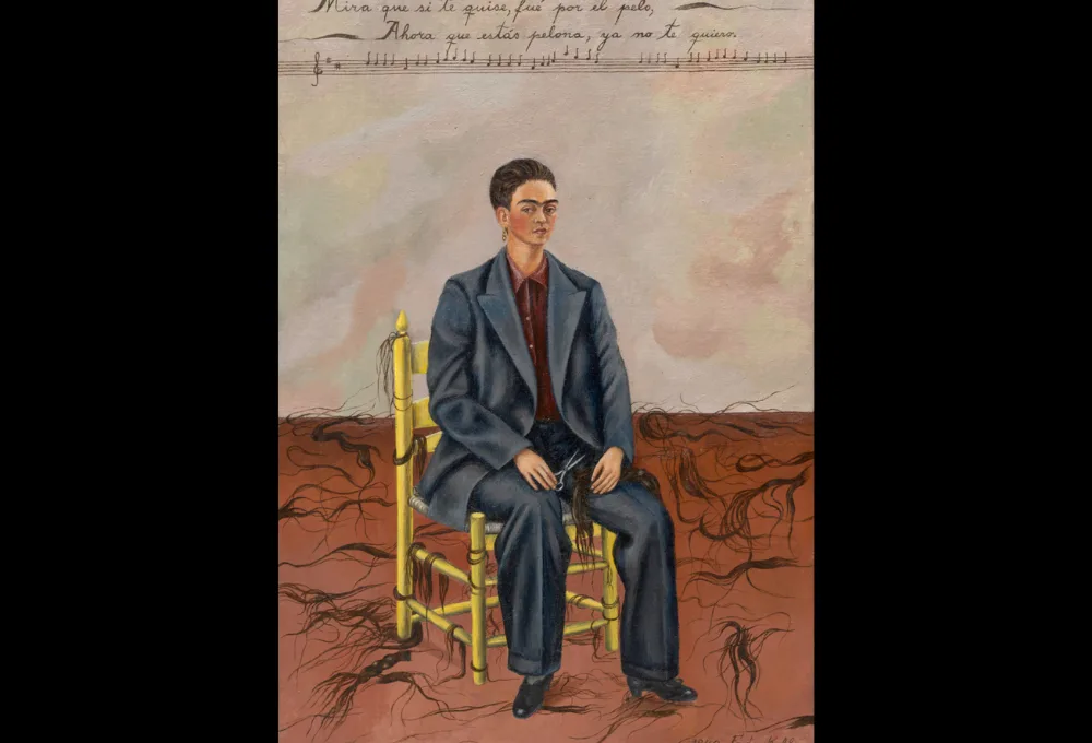 Frida Kahlo. "Autorretrato con el pelo corto"