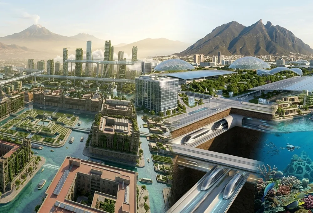 México en 2126: ¡Así proyecta la Inteligencia Artificial y la ciencia el futuro de nuestras ciudades!