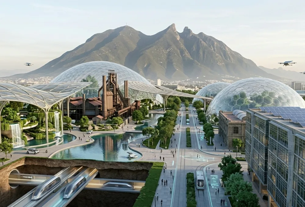 México en 2126: ¡Así proyecta la Inteligencia Artificial y la ciencia el futuro de nuestras ciudades! Monterrey y el norte 2126