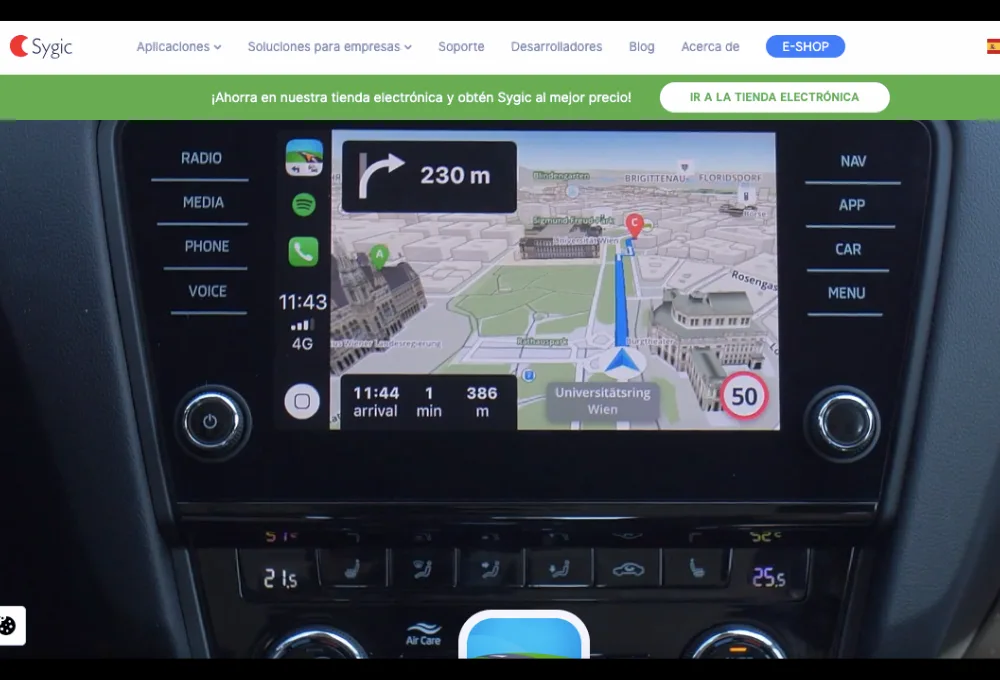 Tráfico. Sygic: Navegación profesional 3D y mapas sin conexión total