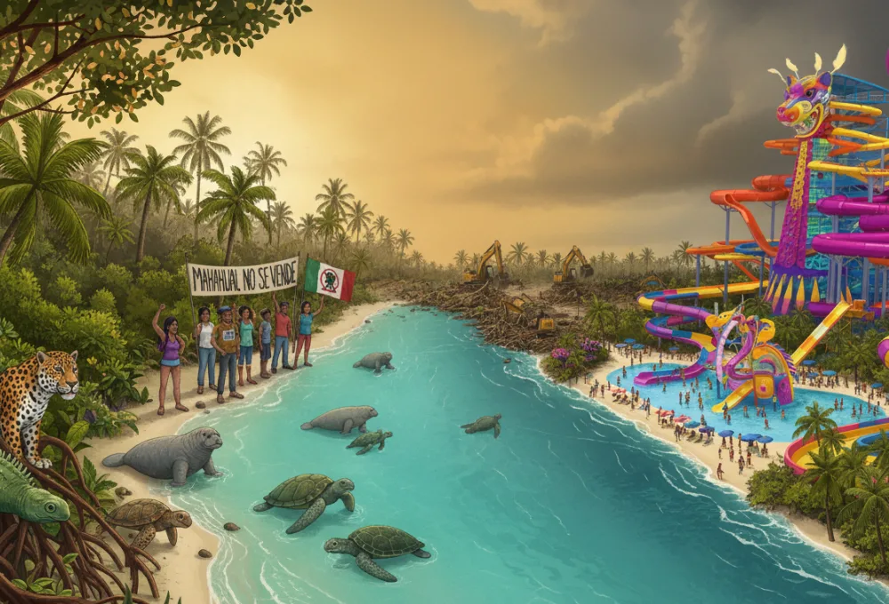 ¿Mexicanos al grito de… Mahahual? El paraíso del Caribe que se resiste a convertirse en parque privado