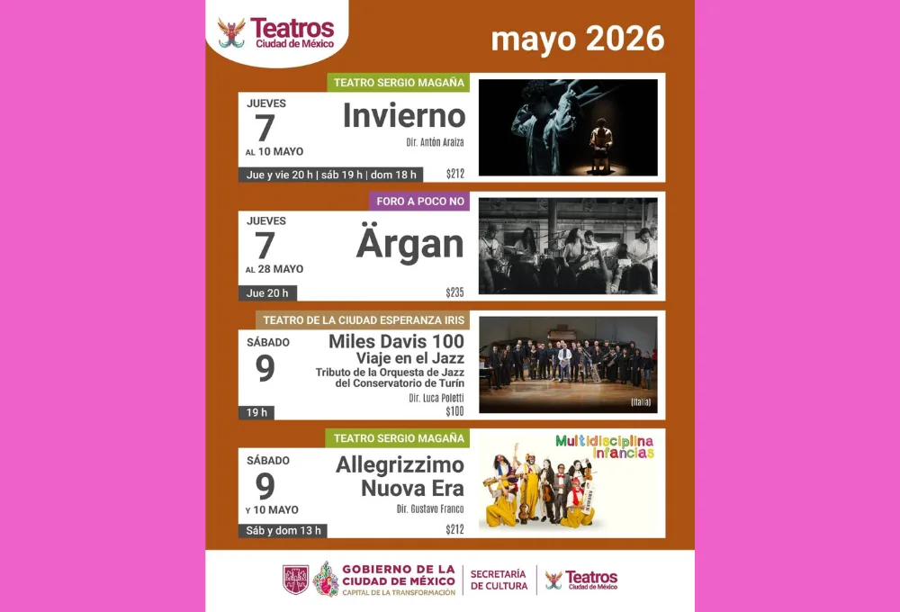 ¡La cartelera de mayo ya está aquí! 5 planazos culturales en la CDMX que no te puedes perder